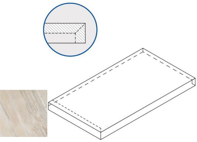 Magnetique X2 White Scalino Angolare Sx 30X60 матовая