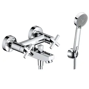 Смеситель для ванны/душа WasserKRAFT 7801 двухзахватный, короткий излив, душ. гарнитур, хром