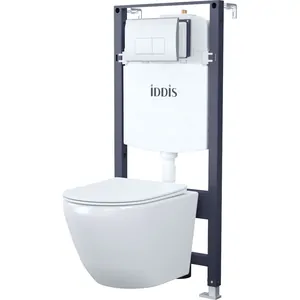 Инсталляция с подвесным унитазом IDDIS сиденье с микролифтом, клавиша смыва BASBQ01i73