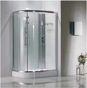 Душевая кабина BAND HOURS L 80x120x217 стекло прозрачное, профиль хром, низкий поддон