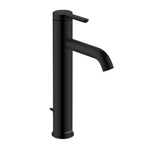 Смеситель Duravit для раковины однозахватный, высокий, д/к, излив 136мм, черный мат C11030001046