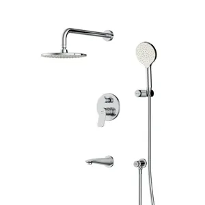 Душевая система AM.PM встраиваемая, однозахватная, излив, верхний/ручной душ, хром FB85A3RH10