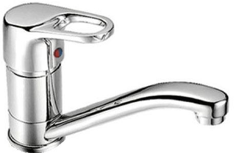 Смеситель Ledeme Н50 для кухни, с поворотным изливом, однозахватный, хром L4550