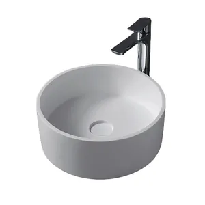 Раковина накладная ABBER d400 без отв. под смеситель и перелив,белый мат AS2612