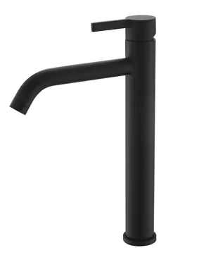 Смеситель для раковины VODA Black VSL25B однозахватный, без донного клапана, цвет: черный