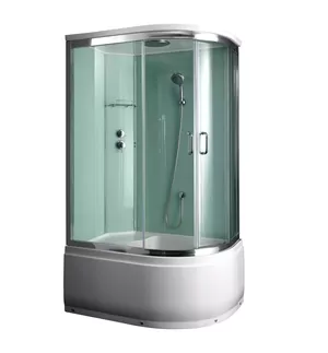 Душевая кабина BAND HOURS R 800х1200х2200 прозр.стекло профиль хром высокий асимметр. поддон
