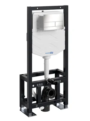 Инсталляция для унитаза WasserKRAFT с клавишей смыва, цвет: никель 61TLT.010.ME.BN04