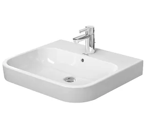 Умывальник Duravit 650х505х170 шлиф., 1 отверстие под смеситель, перелив 2318650027