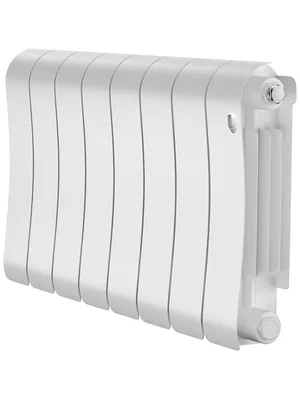 Радиатор биметаллический 8 секций ROYAL THERMO ВШГ:370х640х90, 920Вт Bianco Traffico, НС-1683691