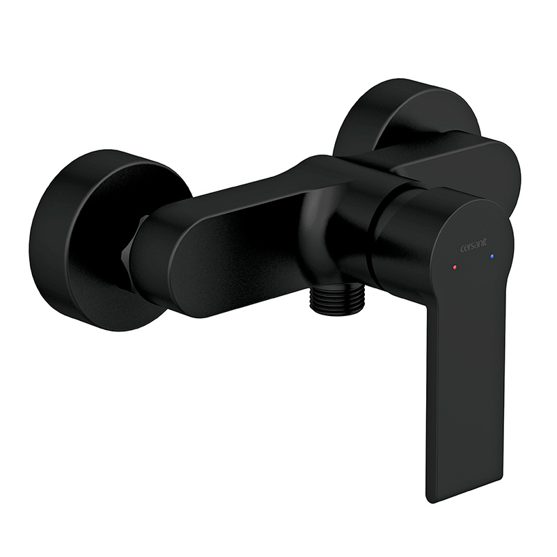 Смеситель для душа Cersanit BLACK 63109 настенный, однорычажный, черный