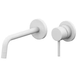 Смеситель для раковины Paffoni LIG006BO70 встраиваемый, с изливом 175 мм, белый матовый