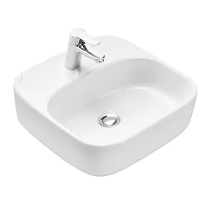 Раковина Aquaton 1WH501709 420х420х130 накладная, без перелива, отв.под смеситель, цвет:белый