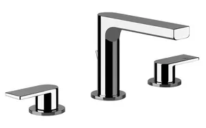 Смеситель Gessi Via Manzoni 38612.031 для раковины трехсекционный, с донным клапаном, хром