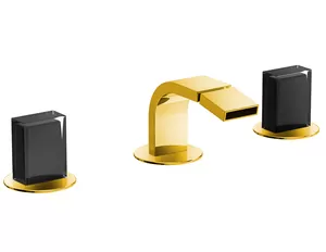 Смеситель Fantini для биде трехсекционный с донным клапаном, золото 2901N509S