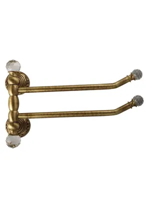 Migliore Полотенцедержатель двойной поворотный 33 см бронза/SWAROVSKI ML.CRS-60.224.BR