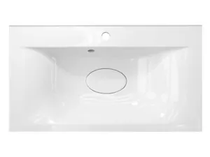 Раковина встраиваемая Estet Бали 80 800х450х150 литьевой мрамор, слив-перелив, белый ФР-00001400