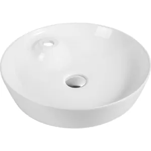 Раковина накладная Aquanet -2 430х130 круглая, без перелива, отв. под смеситель, белый 211285
