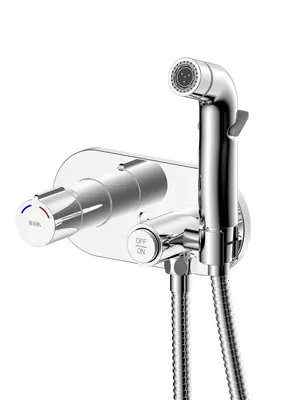 Смеситель IDDIS BRBi08 встраиваемый, однозахватный с гигиеническим душем, хром