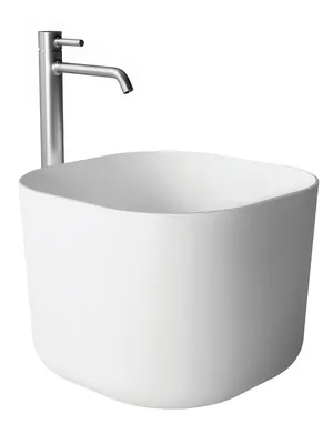 Раковина накладная Alice 400х400х300 без отверстия под смеситель, белый глянец 32140101