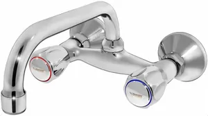 Смеситель для кухни настенный VARION Armaturen 1103 18 1 резин. кран-букса, п-образный излив