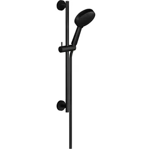 Душевой гарнитур NOBILI стойка 610 мм, лейка 4 режима, шланг, черный матовый AD140/54BM