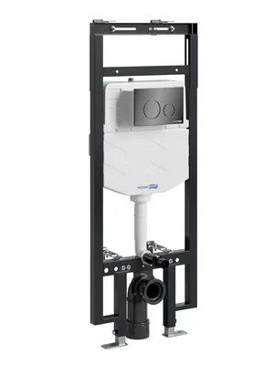 Инсталляция для унитаза WasserKRAFT с клавишей смыва, черный глянцевый 58TLT.010.ME.PB02