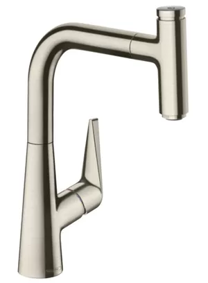 Смеситель Hansgrohe Talis Select M51 для кухни 220 вытяжной поворотный излив сталь 72822800