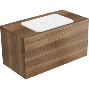 Тумба под раковину Keuco подвесная,со столешницей,без отв.под смеситель,орех 31572680000