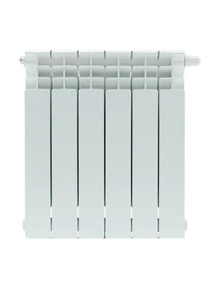 Радиатор STOUT Ventil 500 6 секций, биметалл, нижнее правое подключение,белый SRB-3320-050006