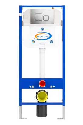 Инсталляция для унитаза AQUANIKA BASIC 113х45х12 кнопка B-type хром, крепеж, шумоиз 10.702.450.02.09