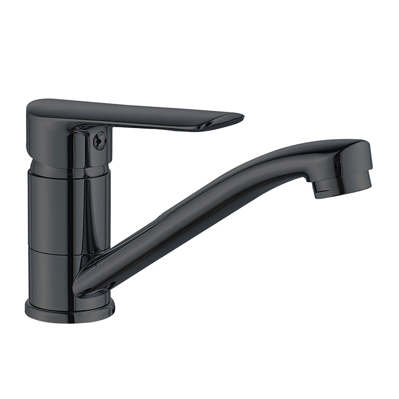 Смеситель для кухни ESKO Black LG15B однозахватный, низкий поворотный излив, цвет: черный