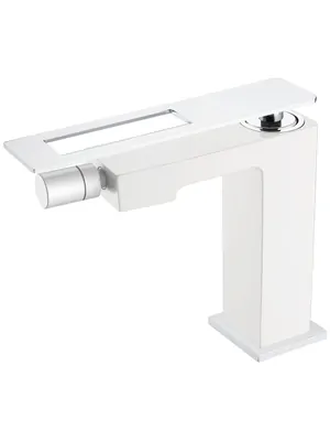 Смеситель Boheme 146-WCR для биде, на 1 отверстие, однозахватный, белый+хром