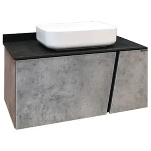Тумба COMFORTY -90 (900х540х520) подвесная, столеш,. раковина, бетон светлый 00004147997