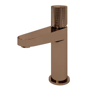 Смеситель для раковины WasserKRAFT 8803 однозахватный, низкий излив, цвет: розовое золото