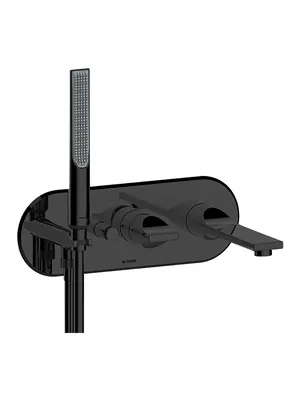 Смеситель для ванны Bossini встраиваемый, с душ.гарнитуром, с внутренней частью, черный мат.Z00555.073+Z00546000