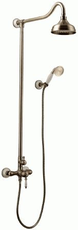 Душевая система Lemark LM4860B смеситель для душа, верхний и ручной душ, бронза