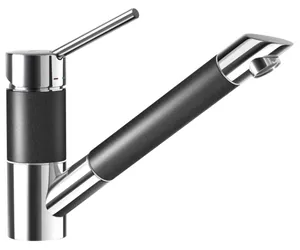 Смеситель для мойки SCHOCK с поворотным изливом 221мм, цвета Сristadur/хром