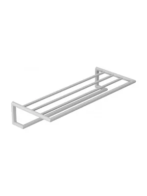Полотенцедержатель KLUDI- для банного полотенца с полкой,настенный, 600 мм, белый мат. 5898953
