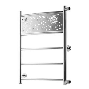 Полотенцесушитель Флагман "" 600х400 нерж. сталь, прямая, бок.правое под., с крючками