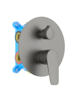 Смеситель для ванны/душа Aquatek AQ1147BGM встраиваемый, 3 режима, однозахватный, сталь оруж