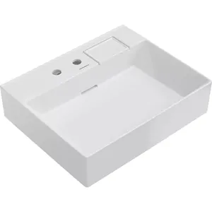 Раковина KERAMA MARAZZI Logica мебельная 600х480х145, с двумя отверстиями, белая гл. LO.wb.60.2