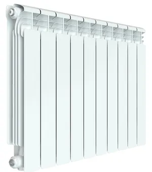 Радиатор алюминиевый Rifar VENTIL VL 500 нижнее левое подключение, 10 секции, 80мм, 1860 Вт
