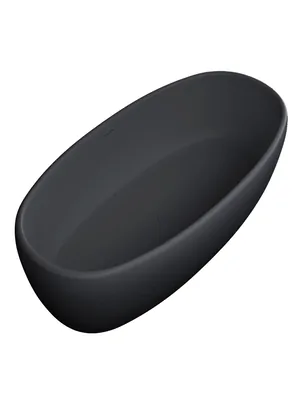 Ванна отдельностоящая Salini LUCE (1690х870х580) иск.камень, S-Stone, черный матовый 100121MF