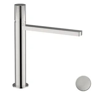 Смеситель для раковины CISAL однозахватный, высокий излив 170 мм, нерж.сталь матовая X2001504D1