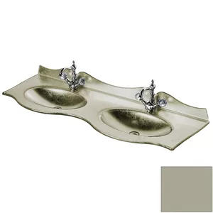 Раковина для тумбы Caprigo Бурже (1350x460) стеклянная, двойная, пикрит OW15-11017-R814