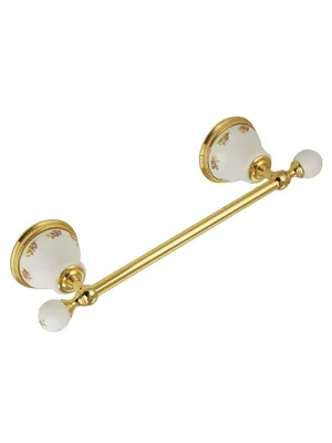 Migliore Полотенцедержатель 30 см керамика с декором, золото ML.PRO-60.541.DO