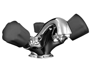 Смеситель для раковины Devon&Devon DDMRBL310CR двухзахватный, д/к, хром/черный