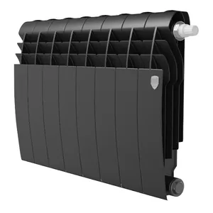 Радиатор биметаллический 8 секций ROYAL THERMO ВШГ:430х640х87 920 Вт черный