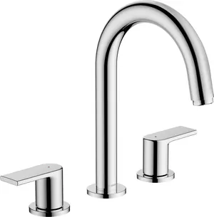 Смеситель для умывальника Hansgrohe Vernis Shape 71563000 на 3 отверстия, с донным клапаном, хром