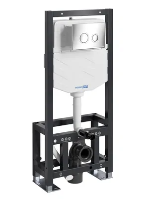 Инсталляция для унитаза WasserKRAFT с клавишей смыва, цвет: хром 61TLT.010.ME.CH01